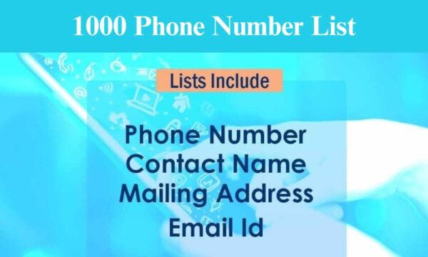 1000 Mobile Number Database