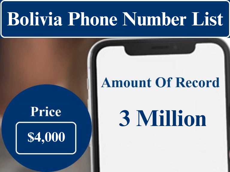 Bolivia Cell Phone Number List