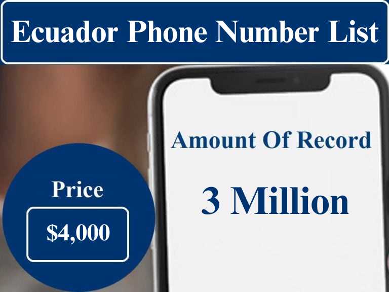 Ecuador cell phone number list