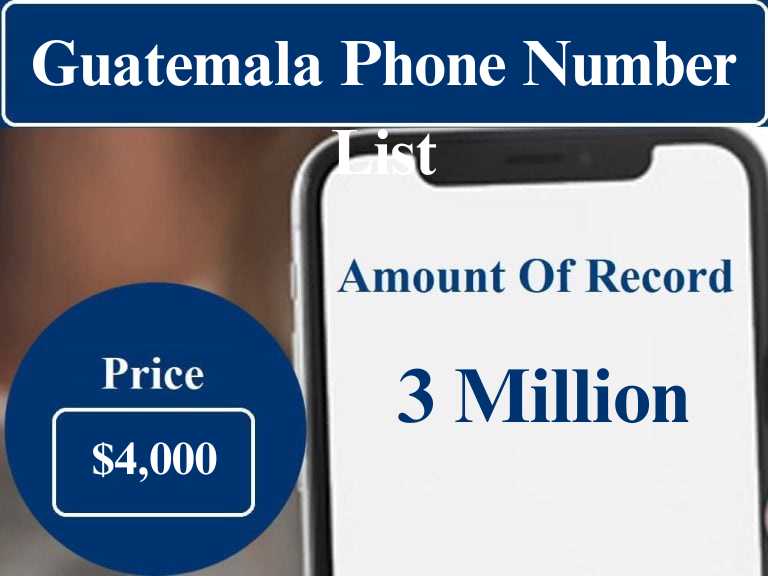 Guatemala cell phone number list