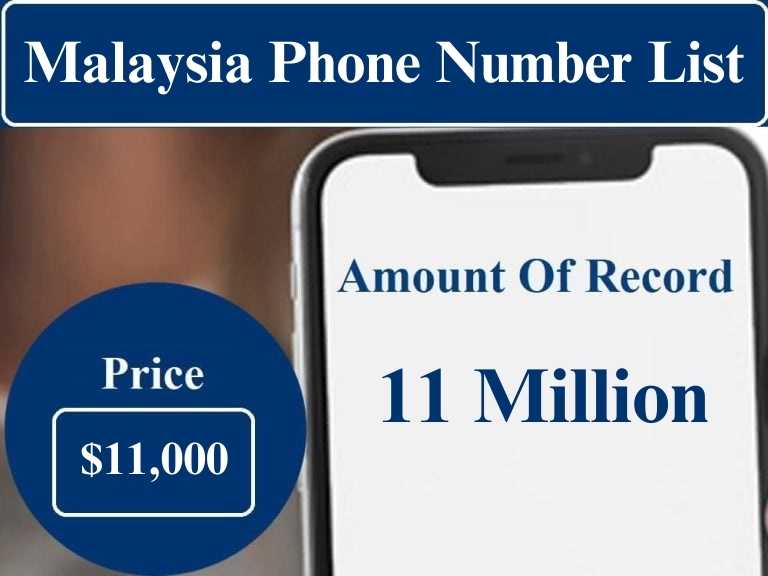 Malaysia cell phone number list