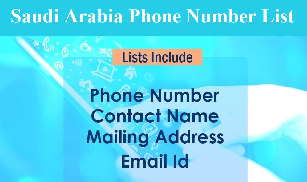 Database dei numeri di cellulare dell'Arabia Saudita