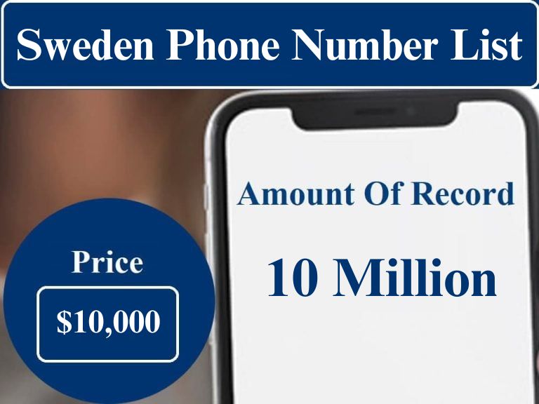 Sweden cell phone number list