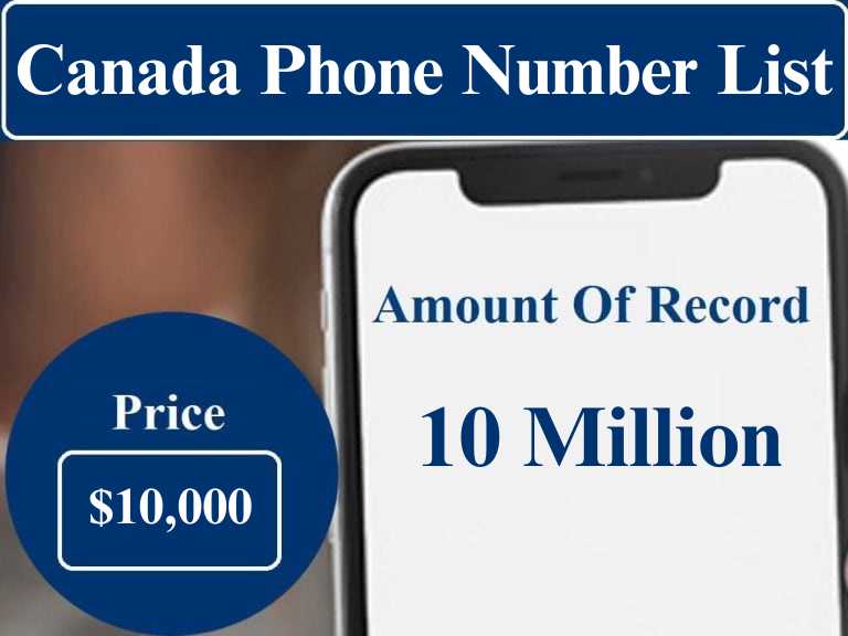 Canada cell phone number list