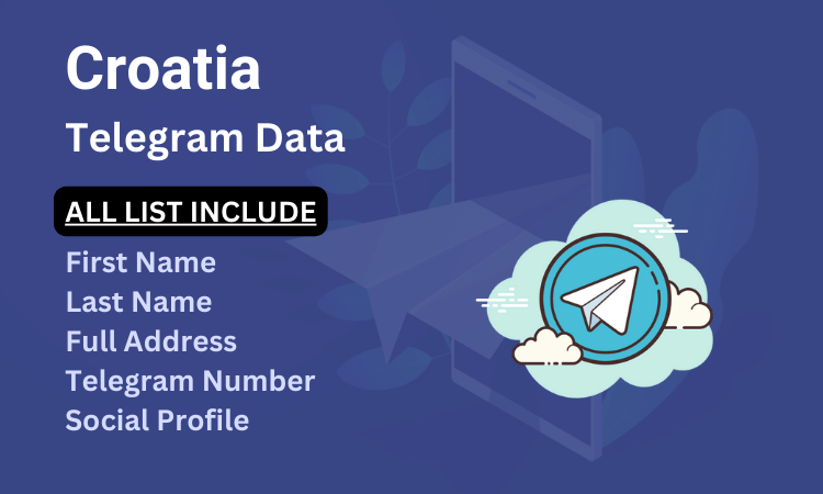 Croatia telegram number database