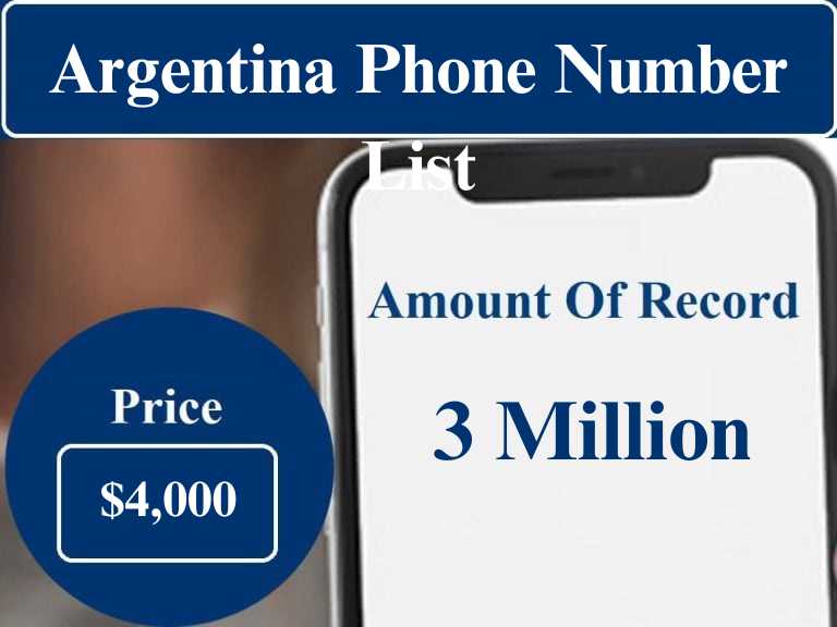 Argentina cell phone number data