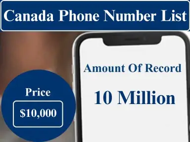 Canada cell phone number data