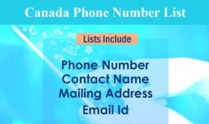Canada mobile number database
