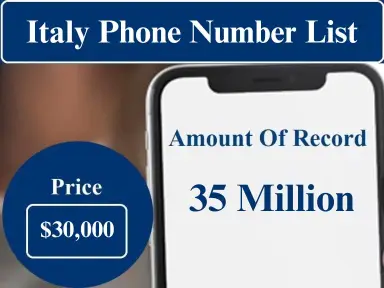 Italy cell phone number data